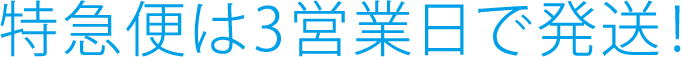 特急便!3営業日で発送!